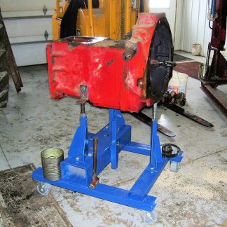 TA housing is easy to roll around the shop to your workbench and the over to the wash bay, back to your bench for final assembly and then back under the cab of an International 986 tractor as shown in this picture